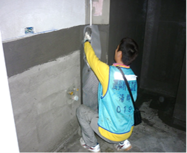 4.陰角玻纖網鋪貼